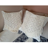 Coussin en macramé