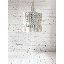 lustre en macramé