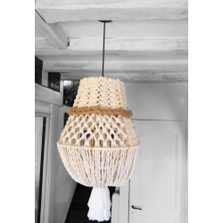 lustre en macramé